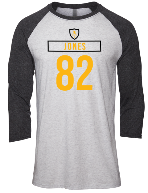 Home Jersey Caleb Jones Unisex Premium Three-Quarter Raglan T-Shirt | Swagsta