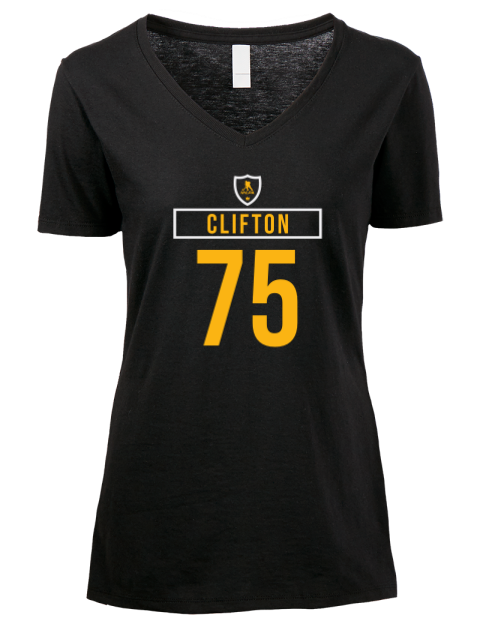 Away Jersey Connor Clifton Premium Ladies V-Neck T-Shirt | Swagsta