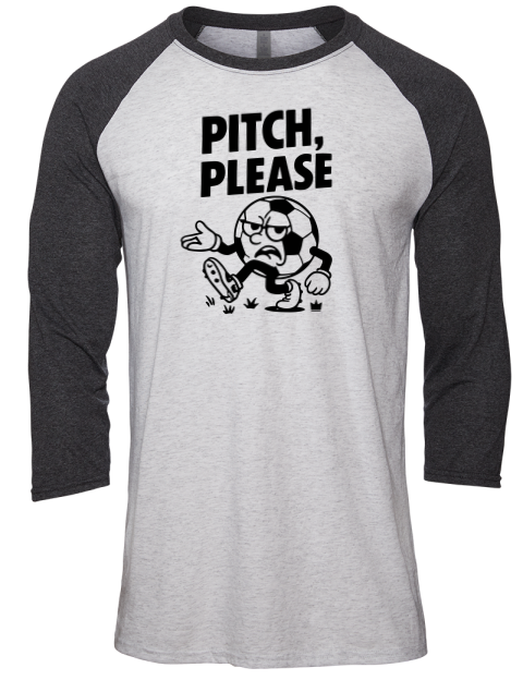 Pitch Please Soccer Unisex Premium Three-Quarter Raglan T-Shirt | Swagsta