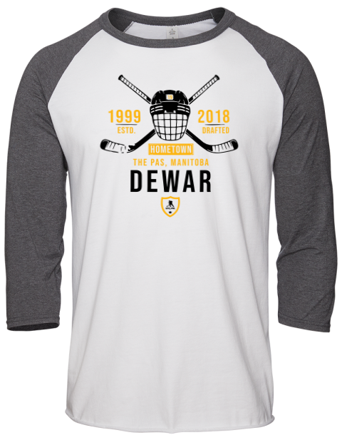 Classic Heritage Connor Dewar Unisex Premium Three-Quarter Raglan T-Shirt | Swagsta