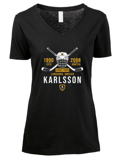 Heritage Erik Karlsson Premium Ladies V-Neck T-Shirt | Swagsta
