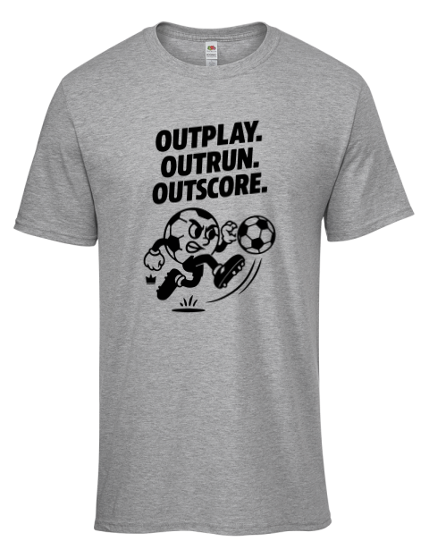 Outrun, Outplay, Outscore Soccer Men's Premium T-Shirt | Swagsta