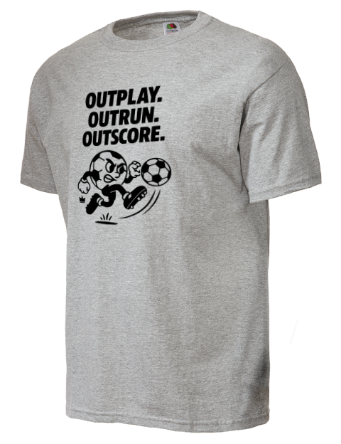Outrun, Outplay, Outscore Soccer Unisex T-Shirt | Swagsta