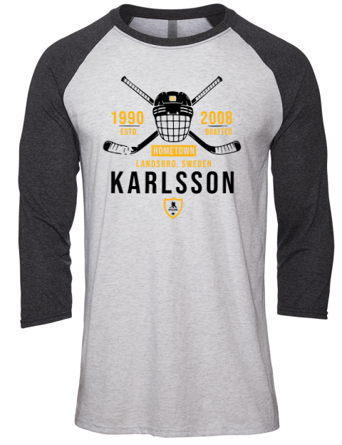 Classic Heritage Erik Karlsson Unisex Premium Three-Quarter Raglan T-Shirt | Swagsta