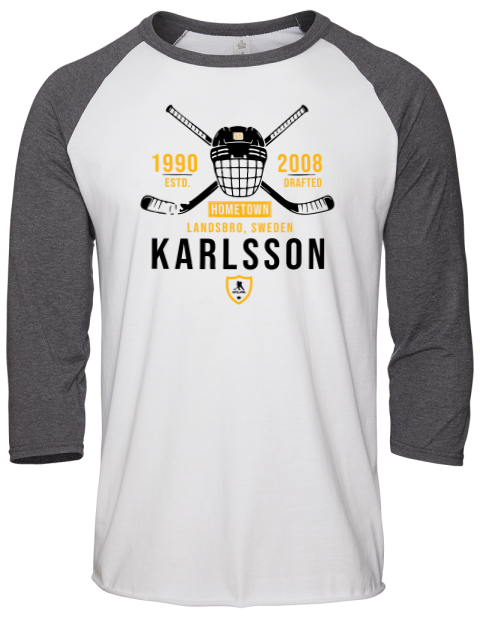 Classic Heritage Erik Karlsson Unisex Premium Three-Quarter Raglan T-Shirt | Swagsta