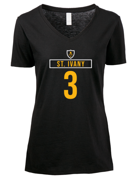 Away Jersey Jack Ivany Premium Ladies V-Neck T-Shirt | Swagsta