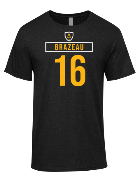 Away Jersey Justin Brazeau Premium Ring-Spun Cotton Unisex T-Shirt | Swagsta
