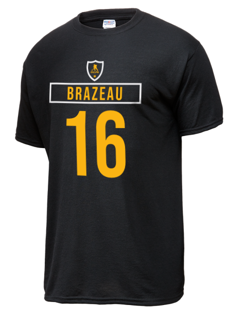 Away Jersey Justin Brazeau Dri-Power Unisex T-Shirt | Swagsta