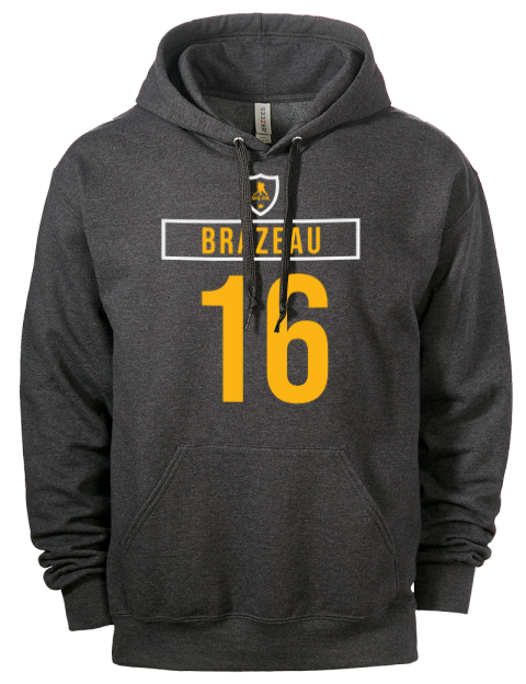Away Jersey Justin Brazeau Eco Premium Unisex Hooded Sweatshirt | Swagsta