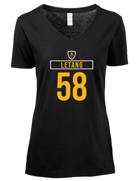 Away Jersey Kristopher Letang Premium Ladies V-Neck T-Shirt | Swagsta