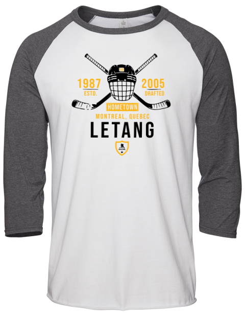 Classic Heritage Kristopher Letang Unisex Premium Three-Quarter Raglan T-Shirt | Swagsta