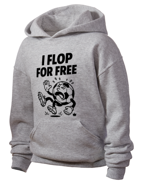 Flop For Free Soccer Youth Hooded Sweatshirt | Swagsta