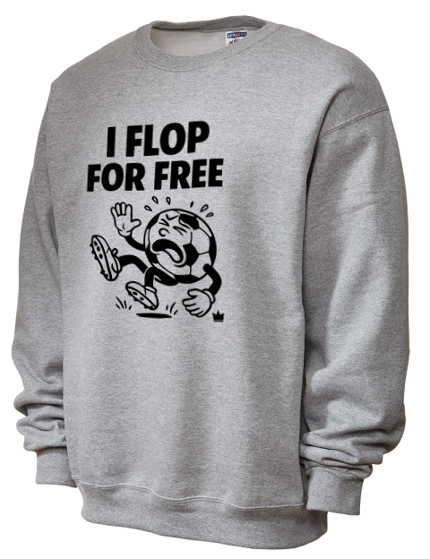 Flop For Free Soccer Unisex Crewneck Sweatshirt | Swagsta