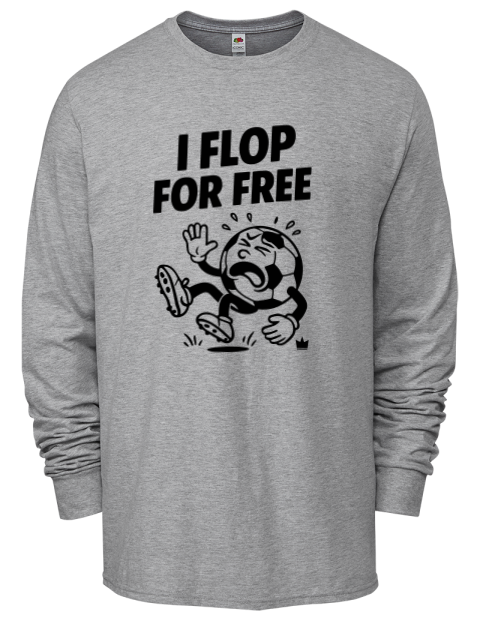 Flop For Free Soccer Men's Long-Sleeve T-Shirt | Swagsta