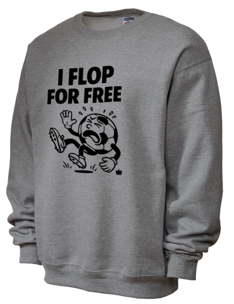 Flop For Free Soccer Unisex Crewneck Sweatshirt | Swagsta
