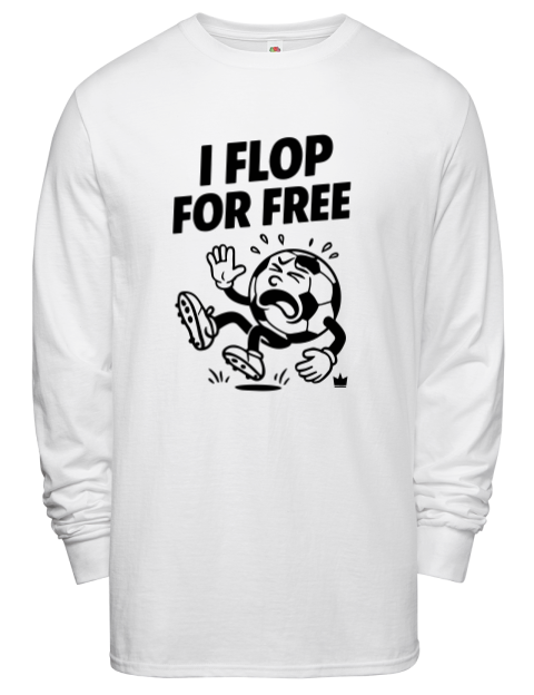 Flop For Free Soccer Men's Long-Sleeve T-Shirt | Swagsta