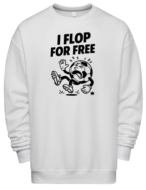 Flop For Free Soccer Premium Unisex Crewneck Sweatshirt | Swagsta