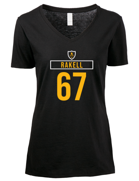 Away Jersey Rickard Rakell Premium Ladies V-Neck T-Shirt | Swagsta