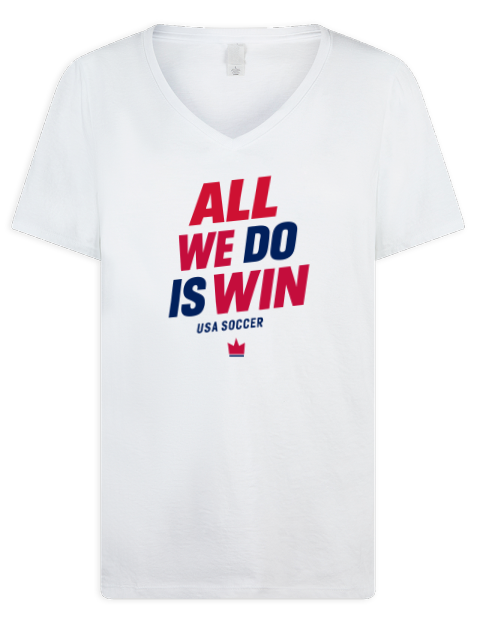 USA Soccer Soccer Premium Ladies V-Neck T-Shirt | Swagsta