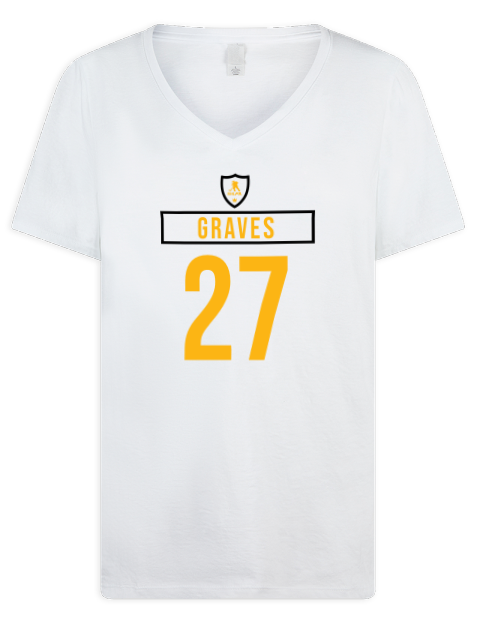 Home Jersey Ryan Graves Premium Ladies V-Neck T-Shirt | Swagsta