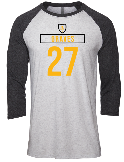 Home Jersey Ryan Graves Unisex Premium Three-Quarter Raglan T-Shirt | Swagsta