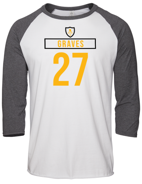 Home Jersey Ryan Graves Unisex Premium Three-Quarter Raglan T-Shirt | Swagsta