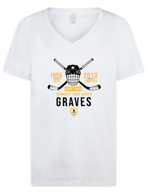 Classic Heritage Ryan Graves Premium Ladies V-Neck T-Shirt | Swagsta