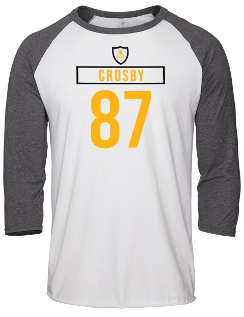 Home Jersey Sidney Crosby Unisex Premium Three-Quarter Raglan T-Shirt | Swagsta
