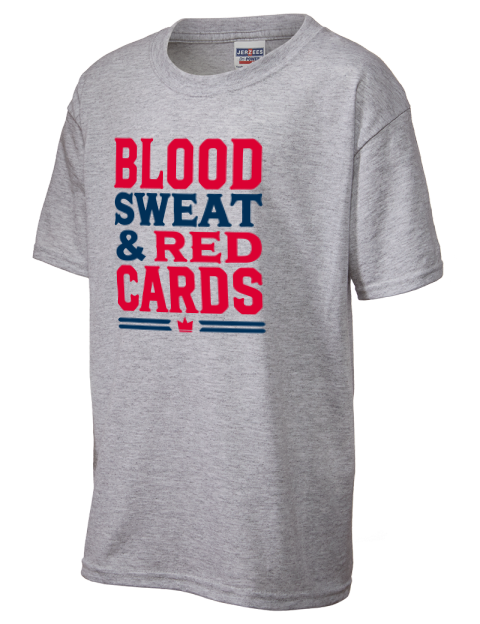 Blood, Sweat & Red Cards Soccer Youth T-Shirt | Swagsta