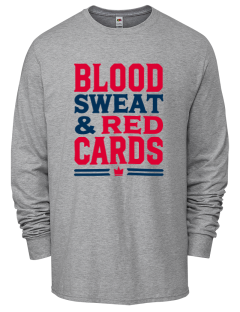 Blood, Sweat & Red Cards Soccer Men's Long-Sleeve T-Shirt | Swagsta