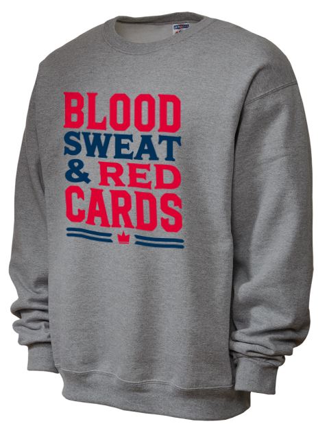 Blood, Sweat & Red Cards Soccer Unisex Crewneck Sweatshirt | Swagsta
