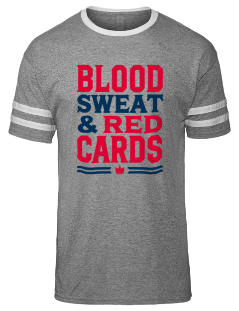 Blood, Sweat & Red Cards Soccer Men's Tri-Blend T-Shirt | Swagsta