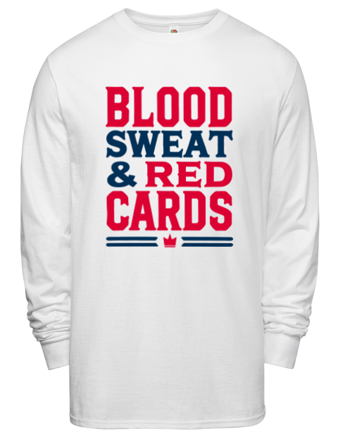 Blood, Sweat & Red Cards Soccer Men's Long-Sleeve T-Shirt | Swagsta