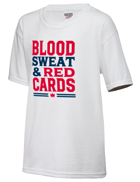 Blood, Sweat & Red Cards Soccer Youth T-Shirt | Swagsta