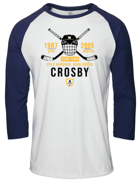 Classic Heritage Sidney Crosby Unisex Premium Three-Quarter Raglan T-Shirt | Swagsta