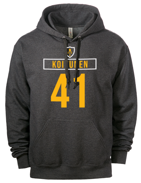 Away Jersey Ville Koivunen Eco Premium Unisex Hooded Sweatshirt | Swagsta
