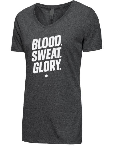 Blood & Sweat Soccer Premium Ladies V-Neck T-Shirt | Swagsta