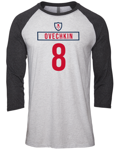 Home Jersey Alex Ovechkin Unisex Premium Three-Quarter Raglan T-Shirt | Swagsta