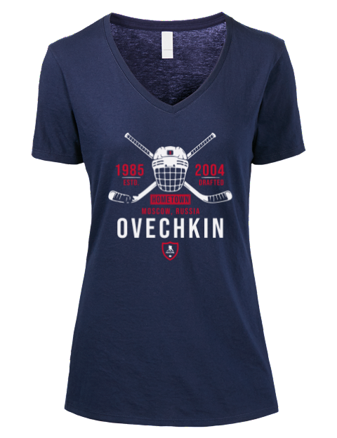 Heritage Alex Ovechkin Premium Ladies V-Neck T-Shirt | Swagsta