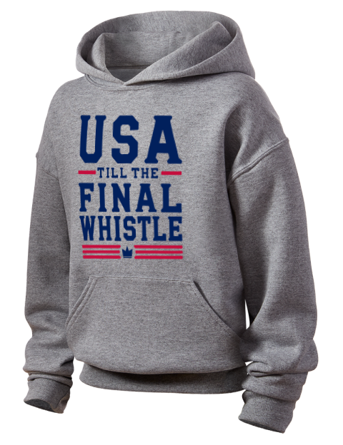 Final Whistle Soccer Youth Hooded Sweatshirt | Swagsta