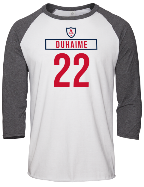 Home Jersey Brandon Duhaime Unisex Premium Three-Quarter Raglan T-Shirt | Swagsta