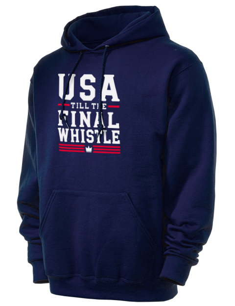 USA To The Final Whistle Soccer Unisex Hooded Sweatshirt | Swagsta