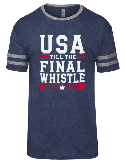 USA To The Final Whistle Soccer Men's Tri-Blend T-Shirt | Swagsta