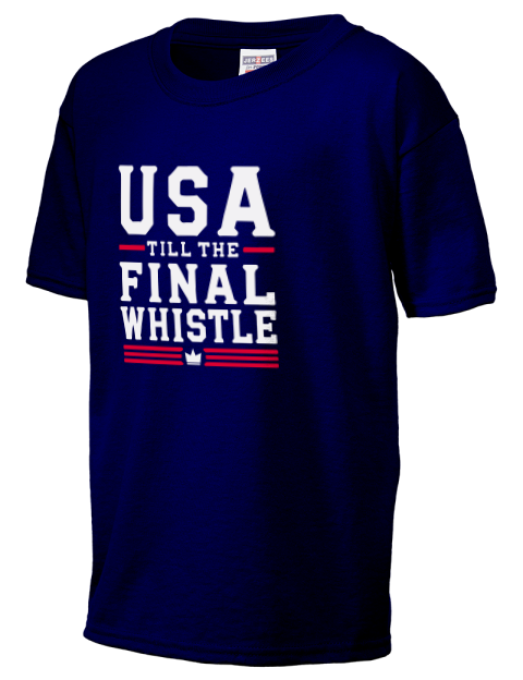 USA To The Final Whistle Soccer Youth T-Shirt | Swagsta