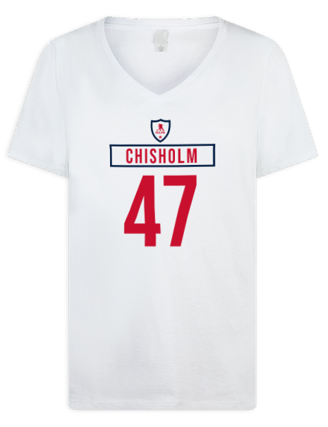 Home Jersey Declan Chisholm Premium Ladies V-Neck T-Shirt | Swagsta