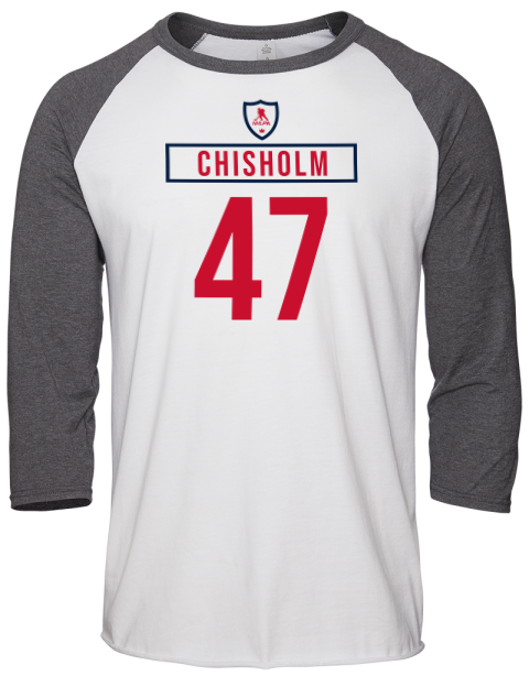 Home Jersey Declan Chisholm Unisex Premium Three-Quarter Raglan T-Shirt | Swagsta