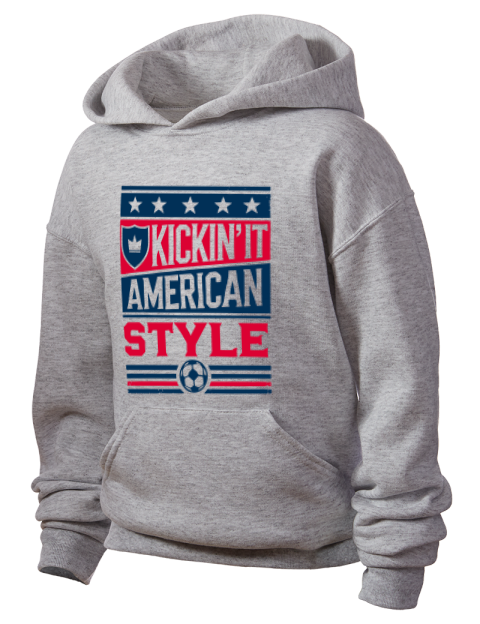 Kickin’it American Style Soccer Youth Hooded Sweatshirt | Swagsta