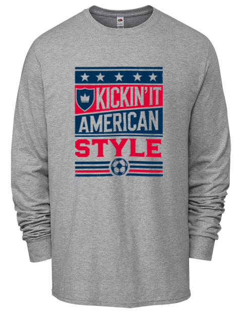 Kickin’it American Style Soccer Men's Long-Sleeve T-Shirt | Swagsta