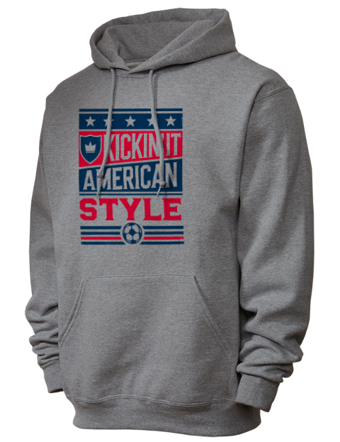 Kickin’it American Style Soccer Unisex Hooded Sweatshirt | Swagsta