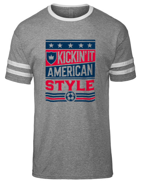 Kickin’it American Style Soccer Men's Tri-Blend T-Shirt | Swagsta